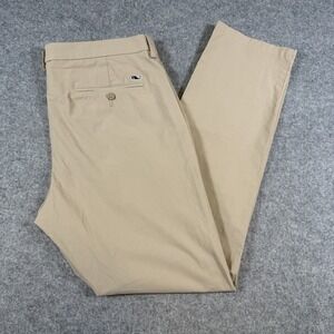 Vineyard Vines Pants Mens 35x32 Beige Performance Chino Stretch Casual Golf